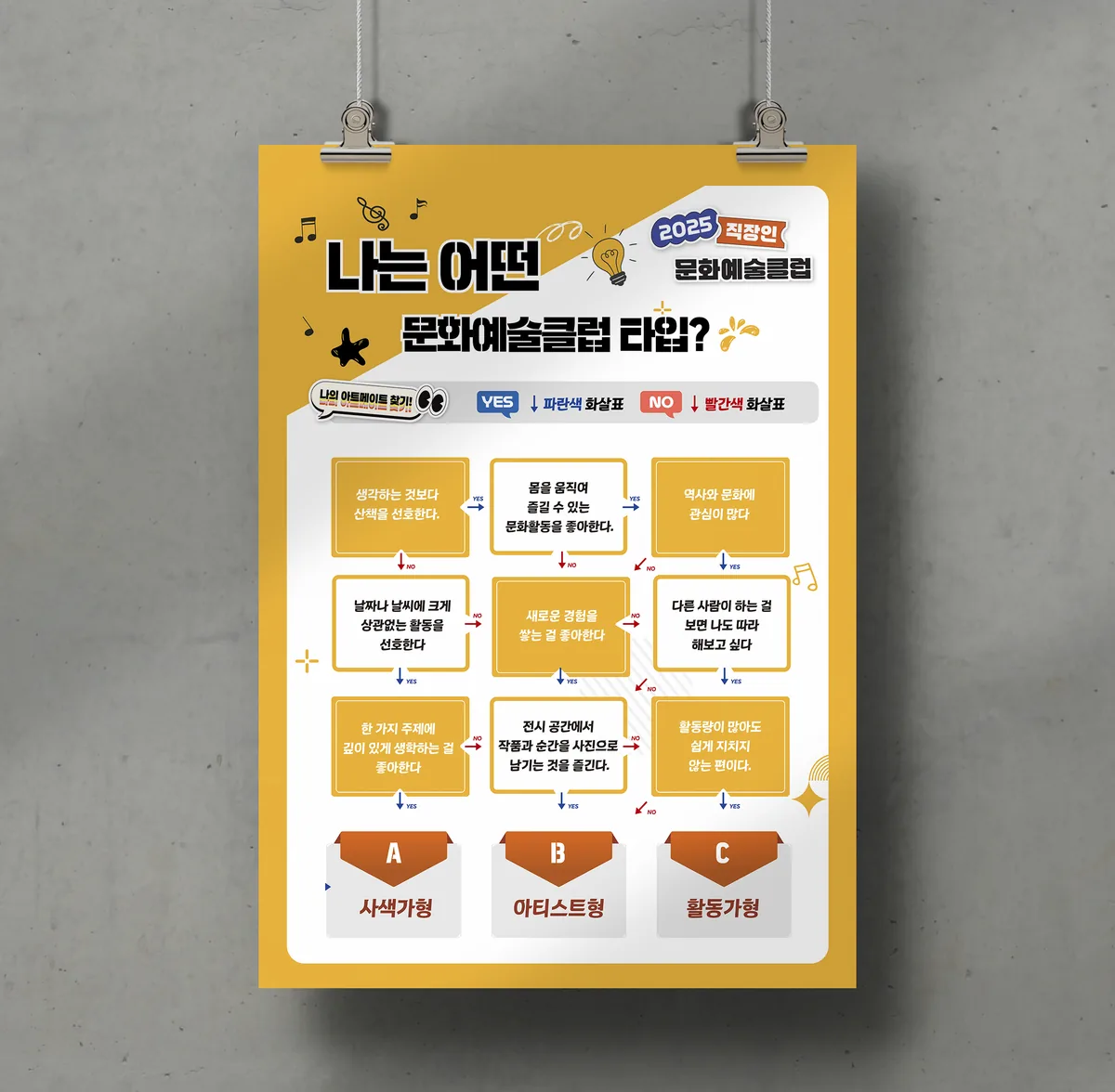 직장인 문화예술클럽 아트메이트 행사 포스터 행사 포스터 디자인